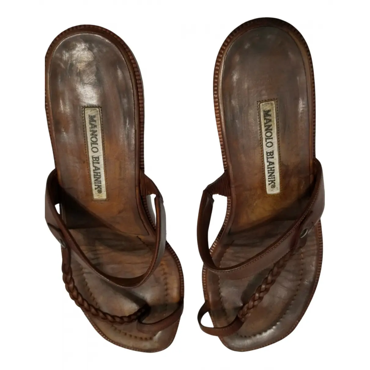 Leather sandal Manolo Blahnik
