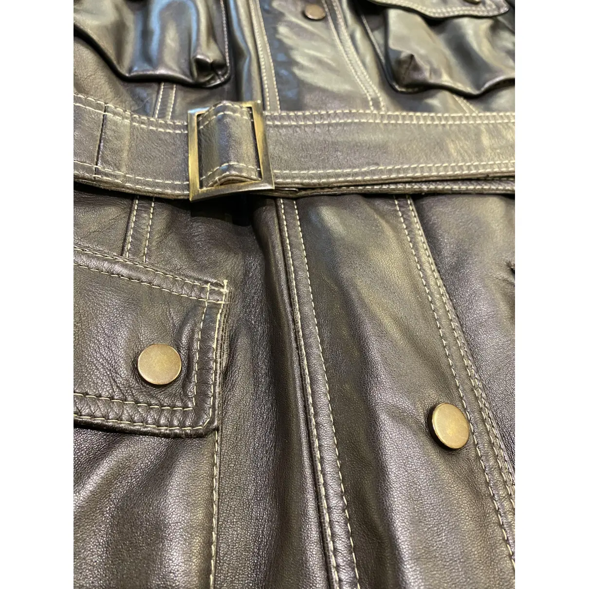 Buy Marella Leather biker jacket online