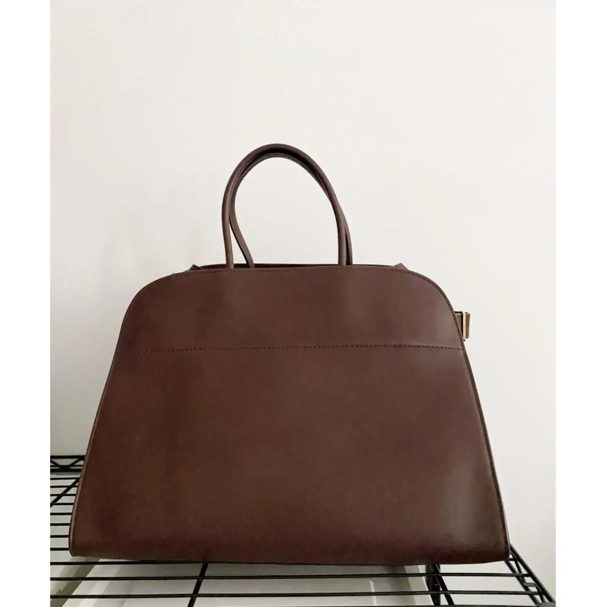 Margaux leather tote The Row