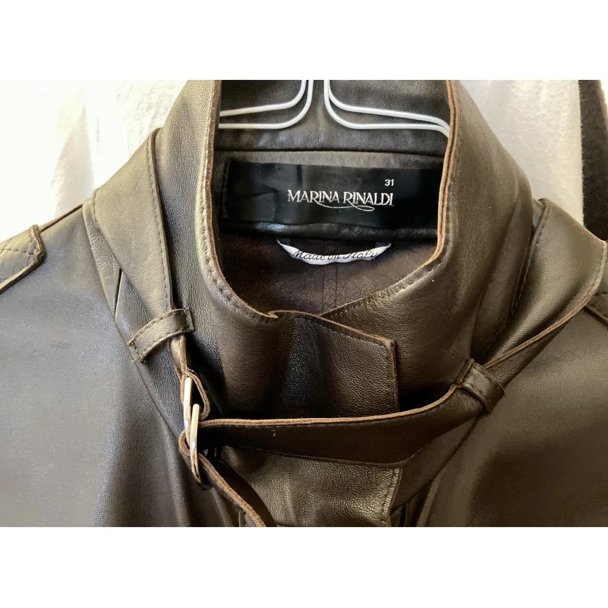 Luxury MARINA RINALDI Leather jackets Women