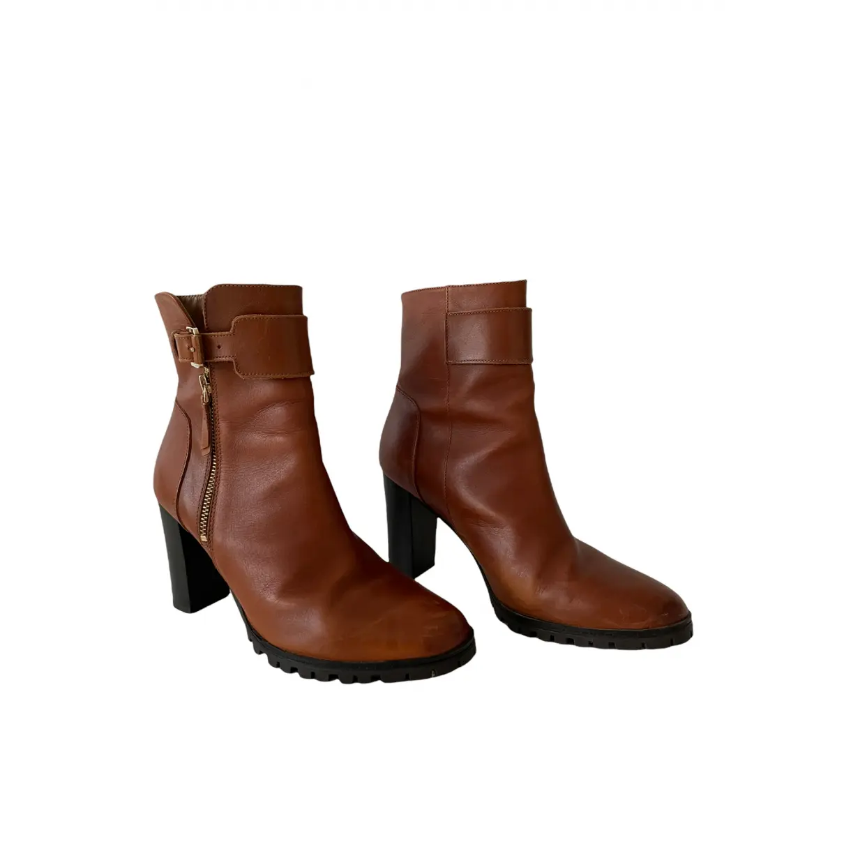 Buy Massimo Dutti Leather ankle boots online