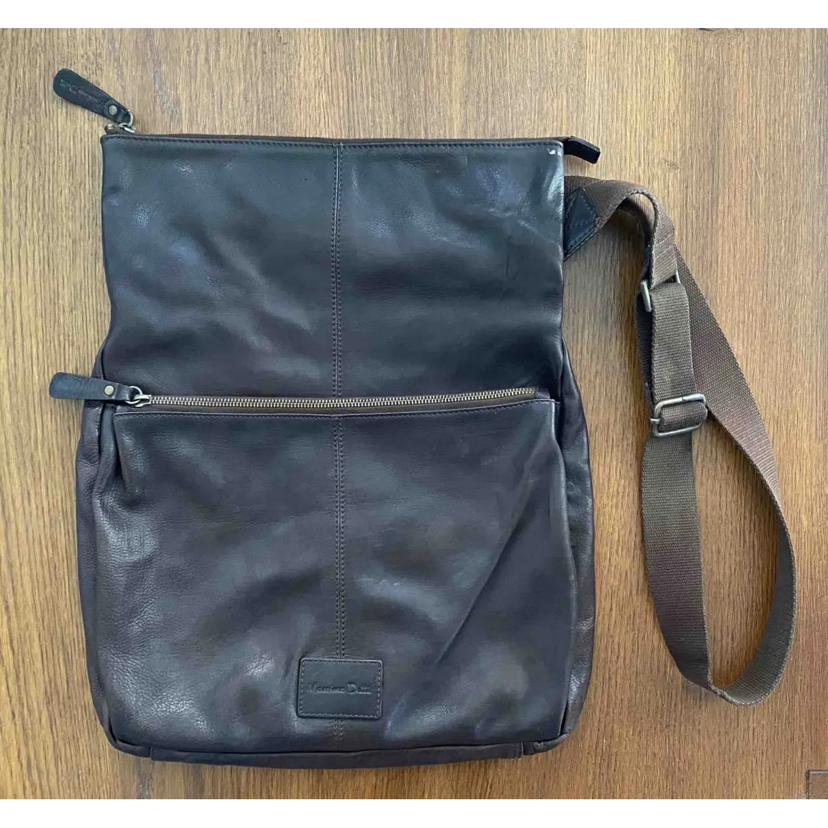 Buy Massimo Dutti Leather satchel online