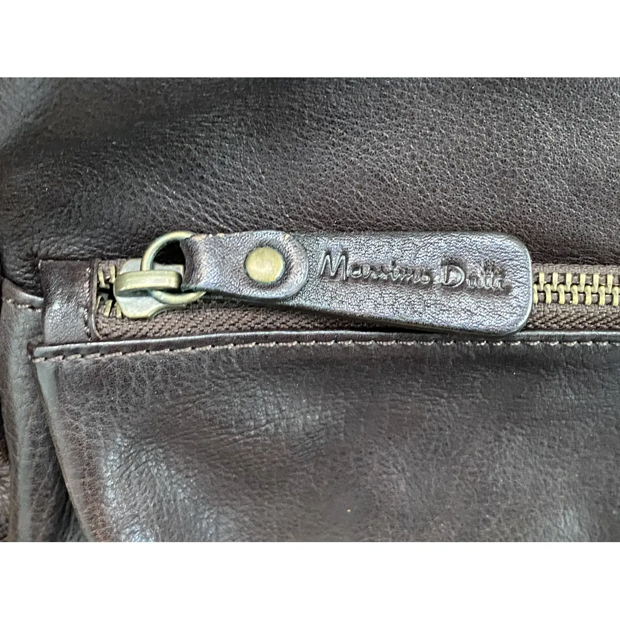 Leather satchel Massimo Dutti