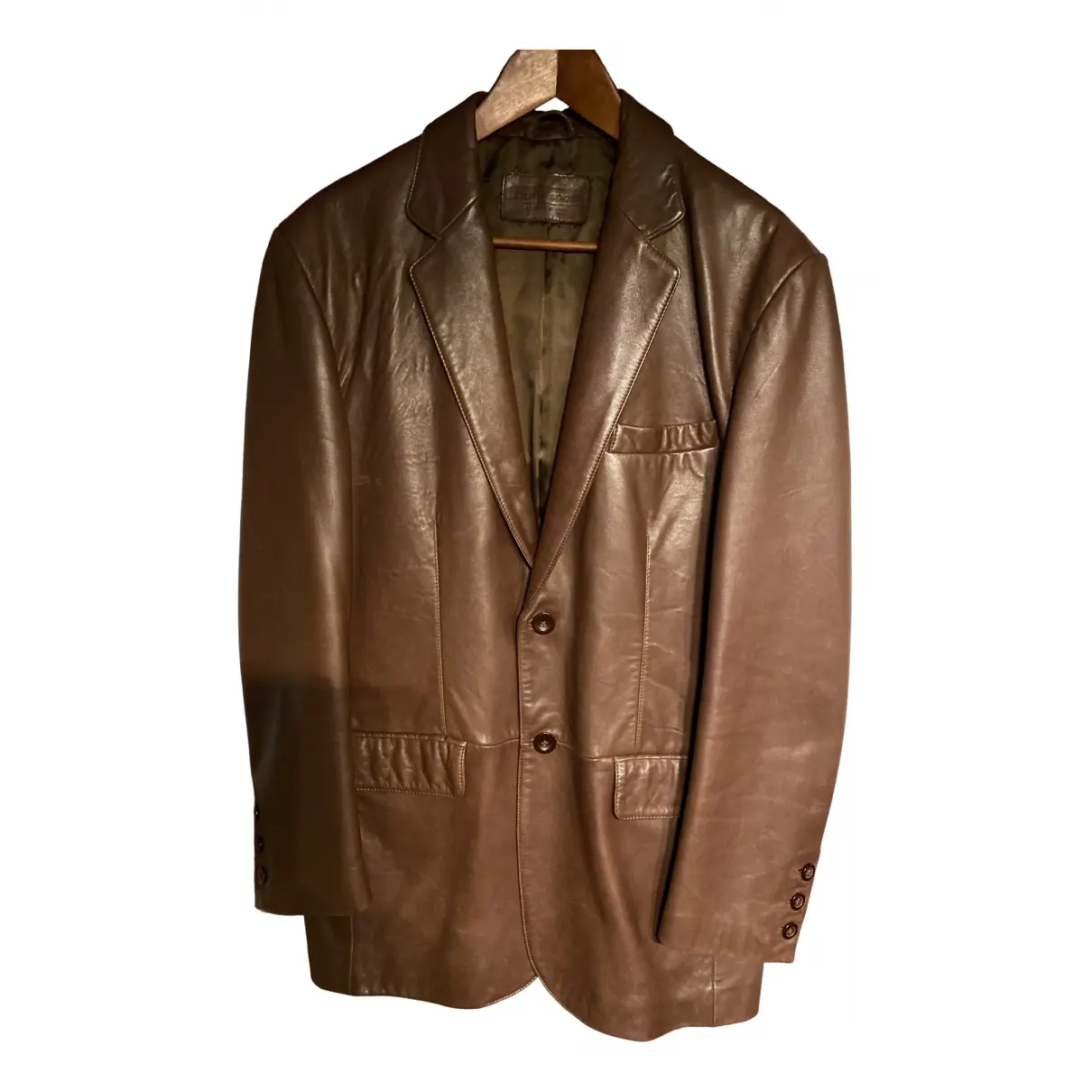Leather vest Massimo Dutti