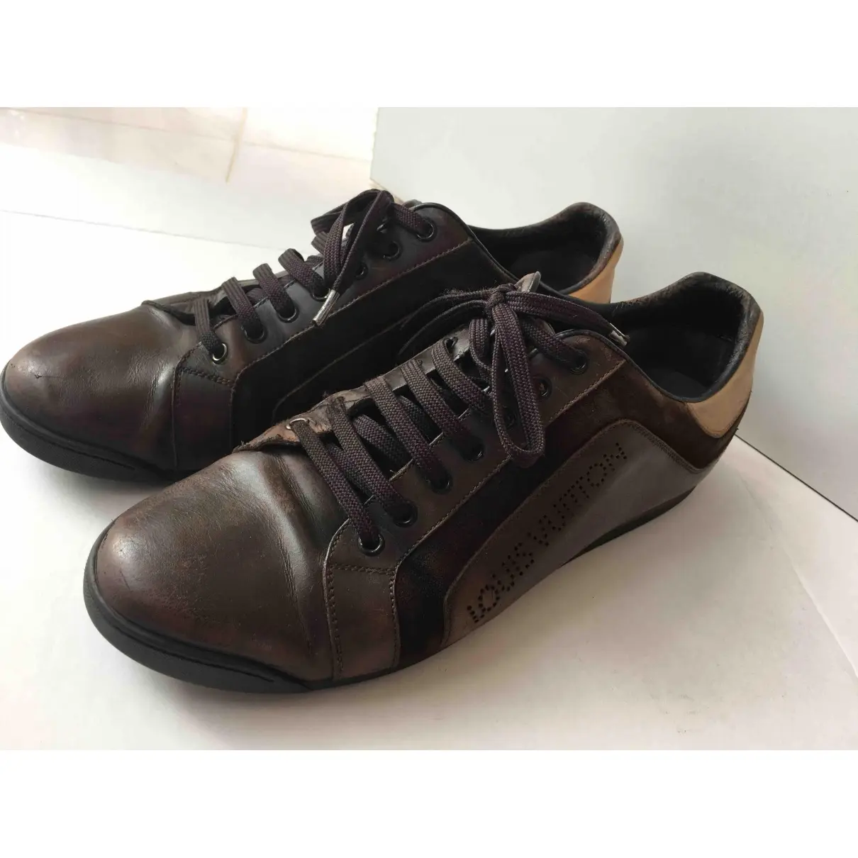 Buy Louis Vuitton Match Up leather low trainers online