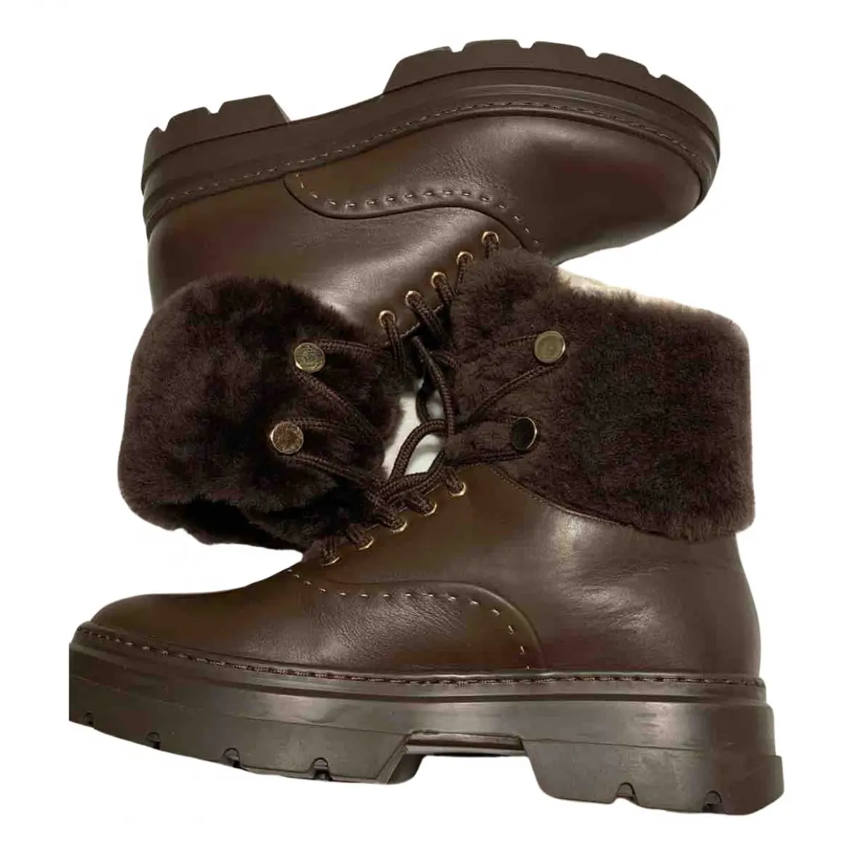 Leather snow boots Max Mara