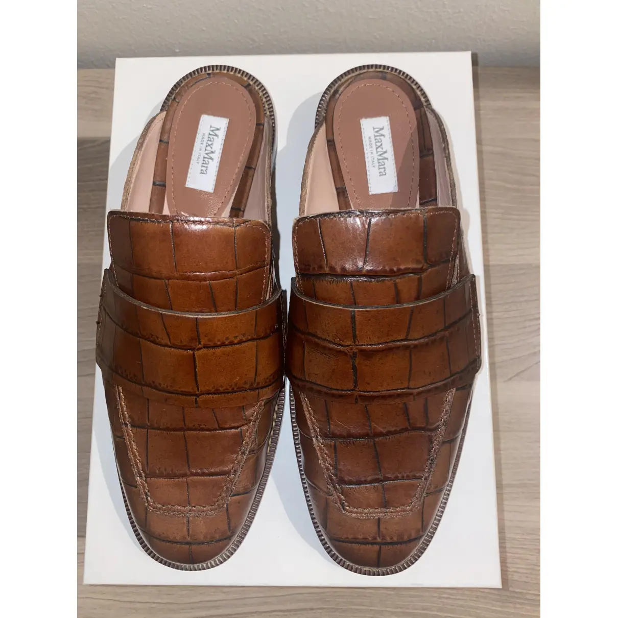Buy Max Mara Max Mara Atelier leather sandals online