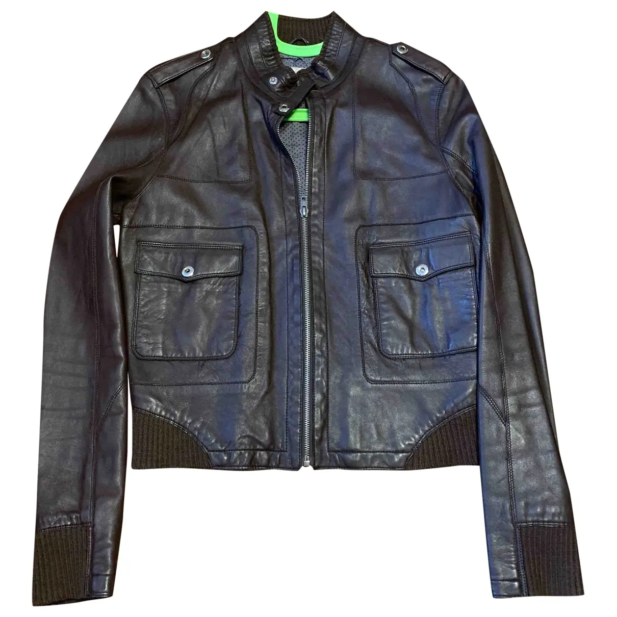Leather biker jacket Max & Moi