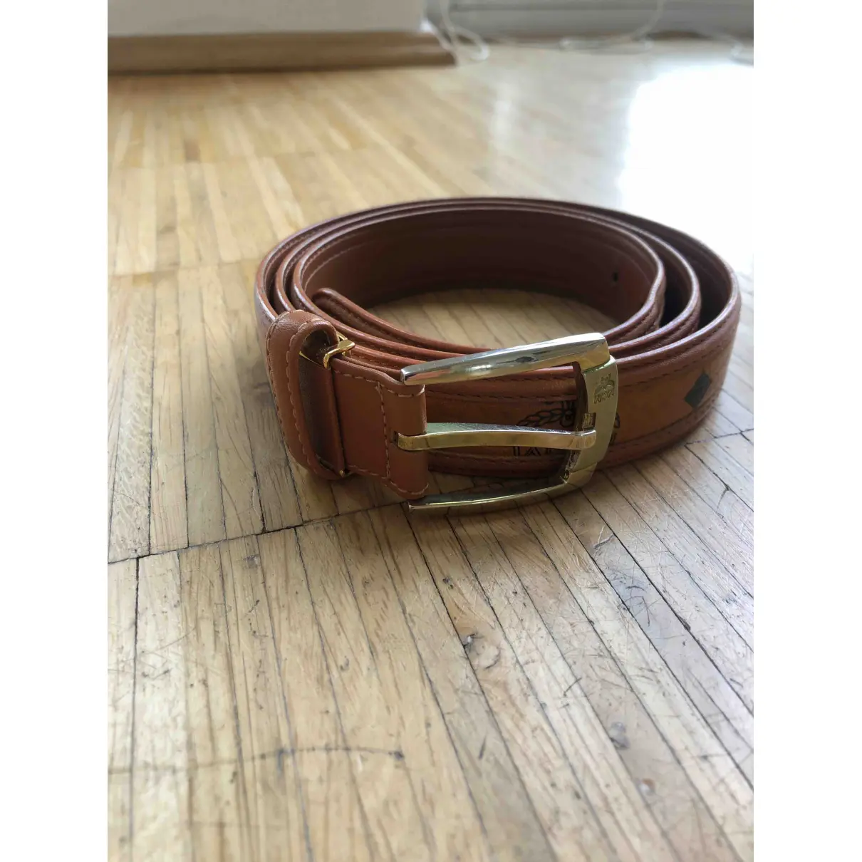 Leather belt MCM