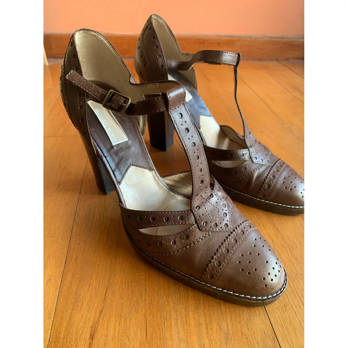 Leather heels Michael Kors
