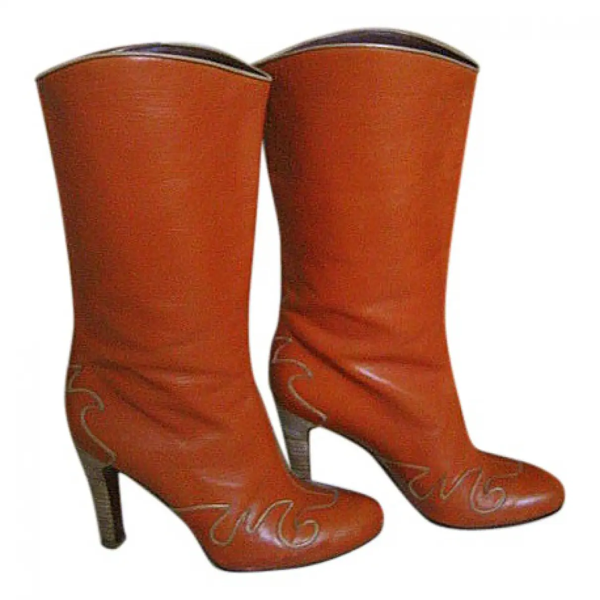 Michel Vivien Brown Leather Boots for sale