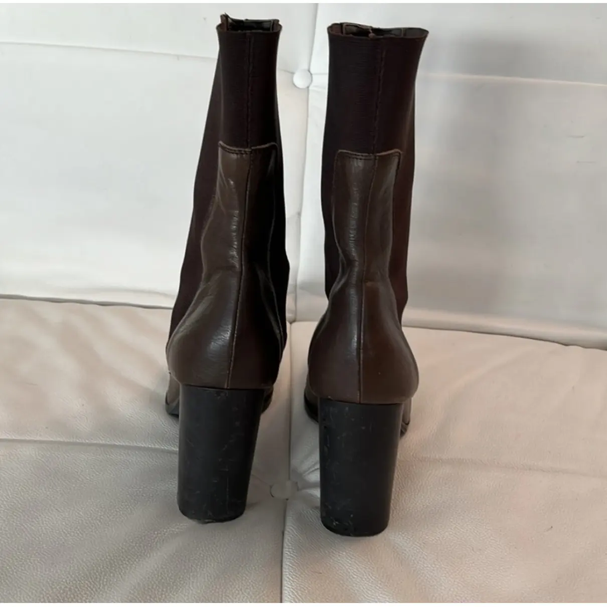 Leather ankle boots Miu Miu - Vintage