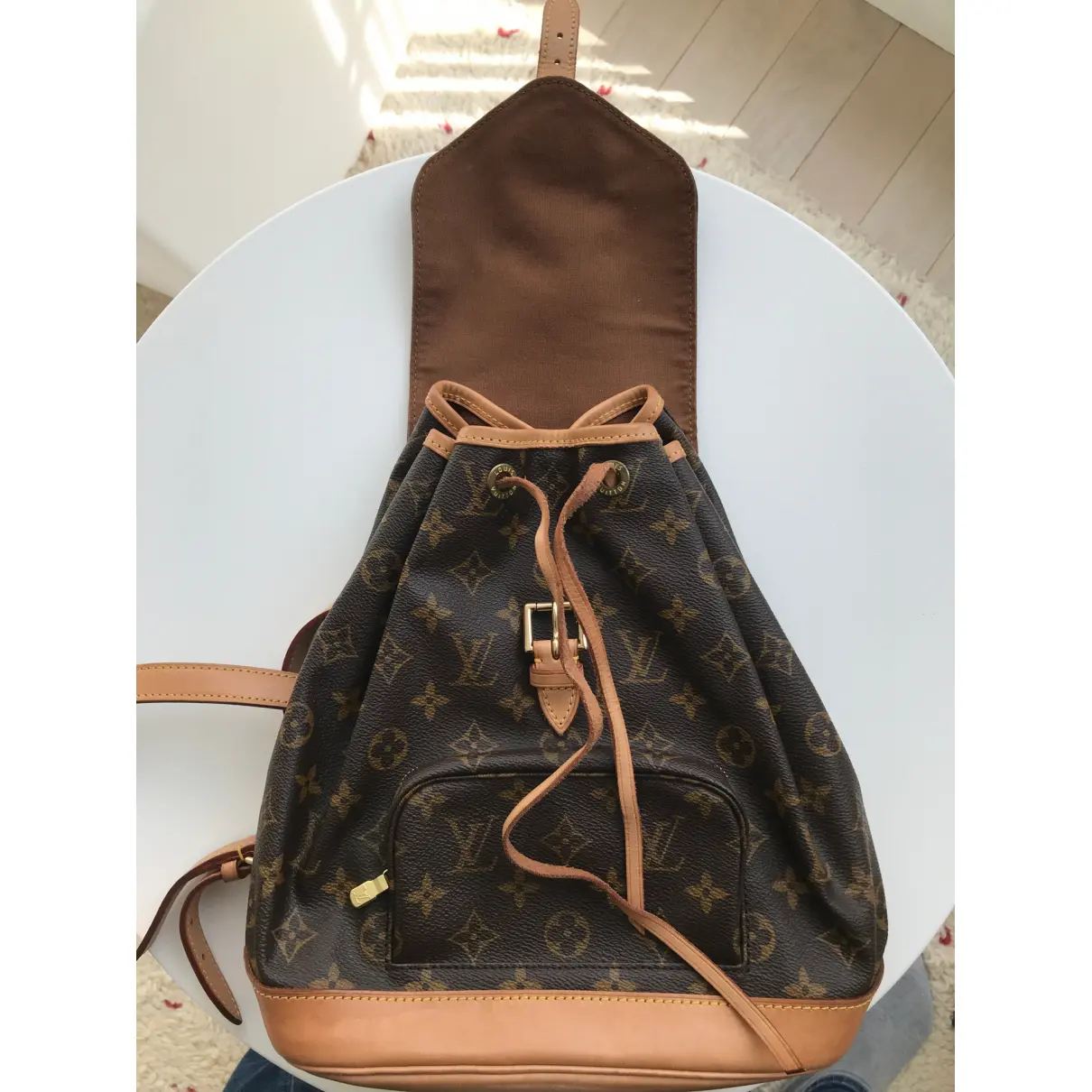 Montsouris Vintage leather backpack Louis Vuitton - Vintage