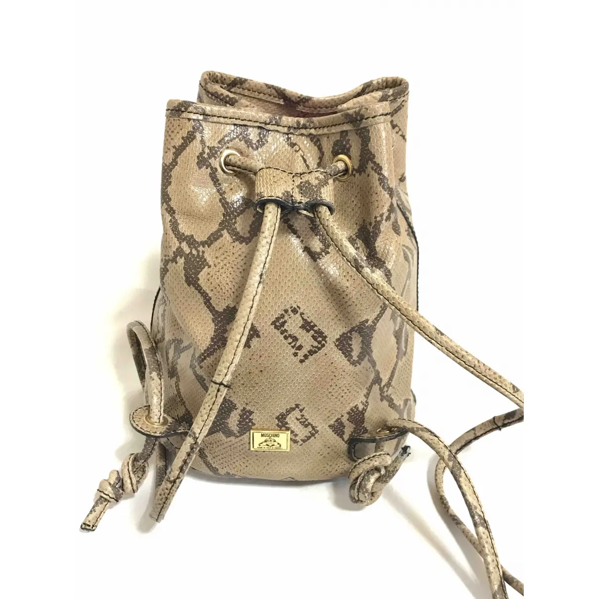 Leather backpack Moschino - Vintage