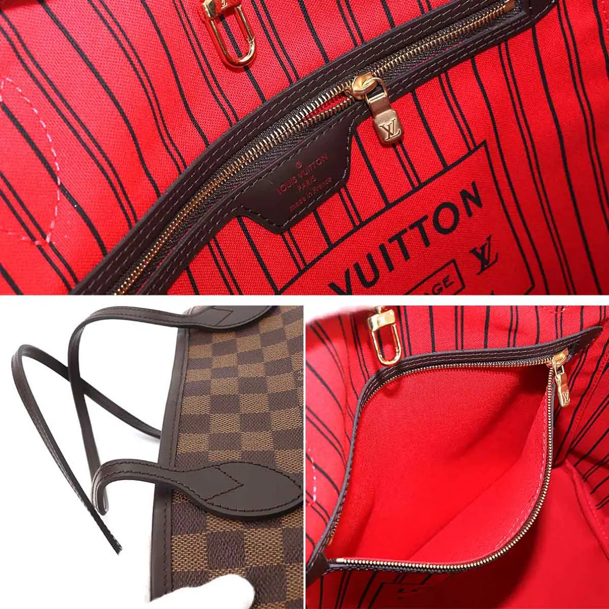 Neverfull leather handbag Louis Vuitton