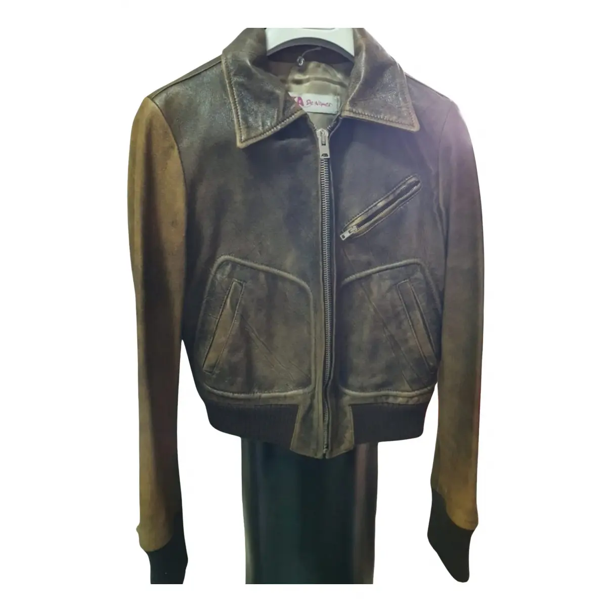 Leather biker jacket NOLITA