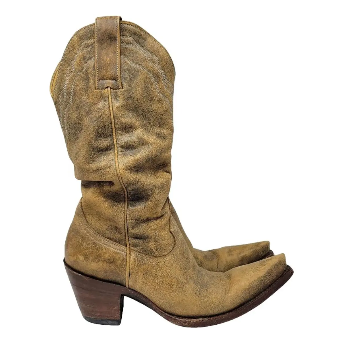 Leather western boots