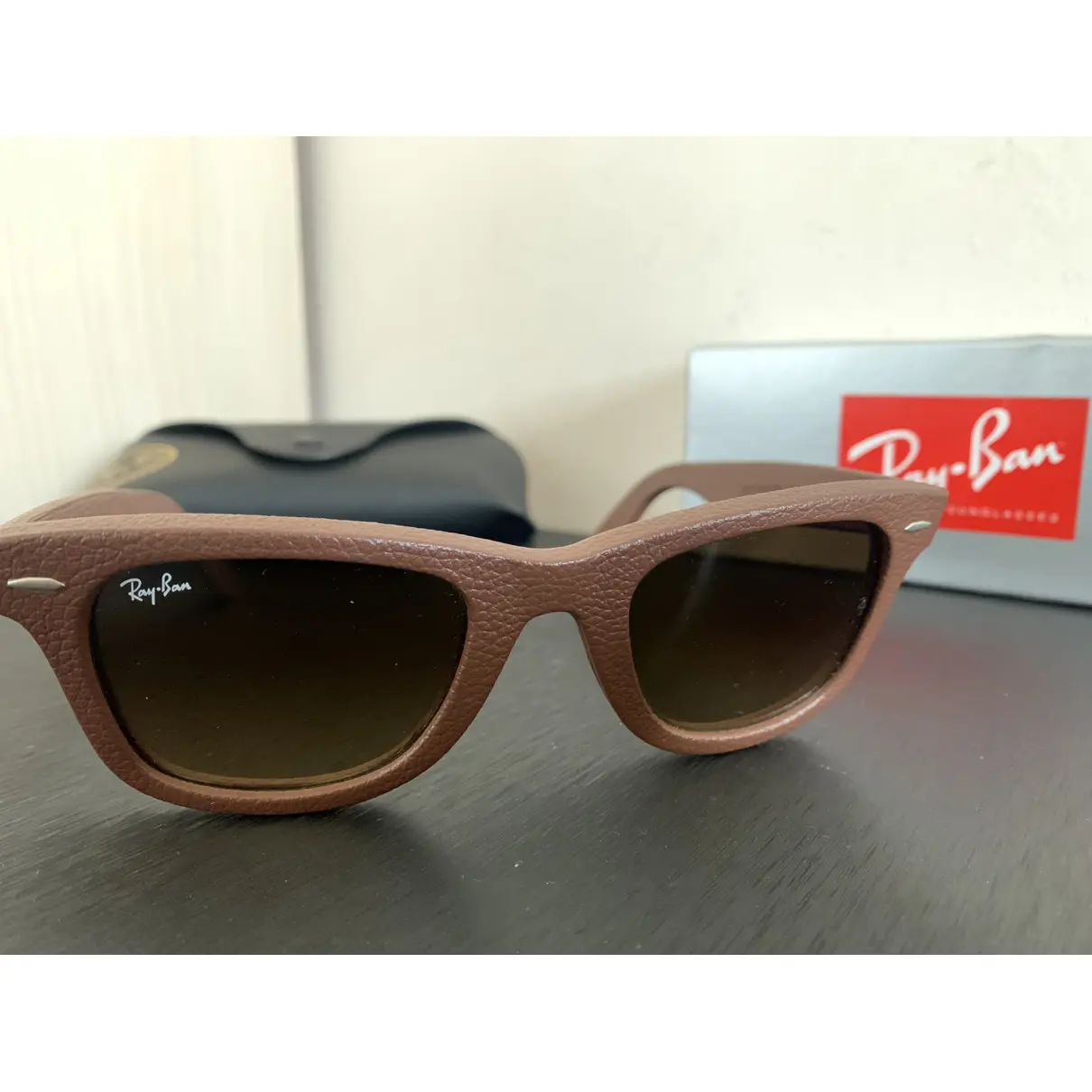 Original Wayfarer leather sunglasses Ray-Ban