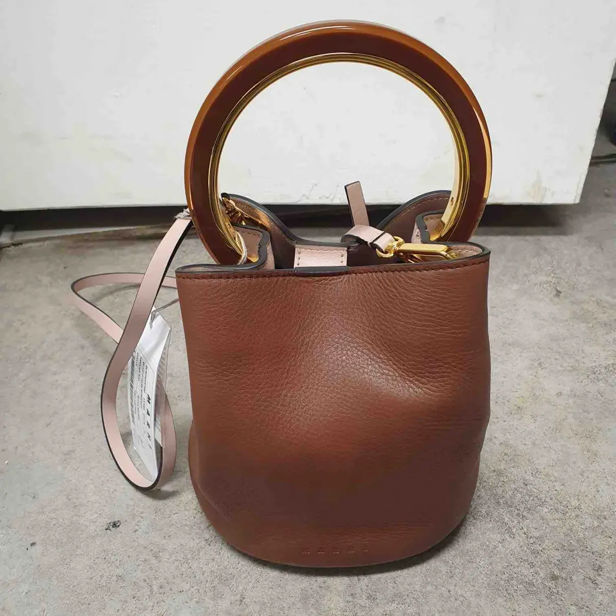 Buy Marni Pannier leather handbag online
