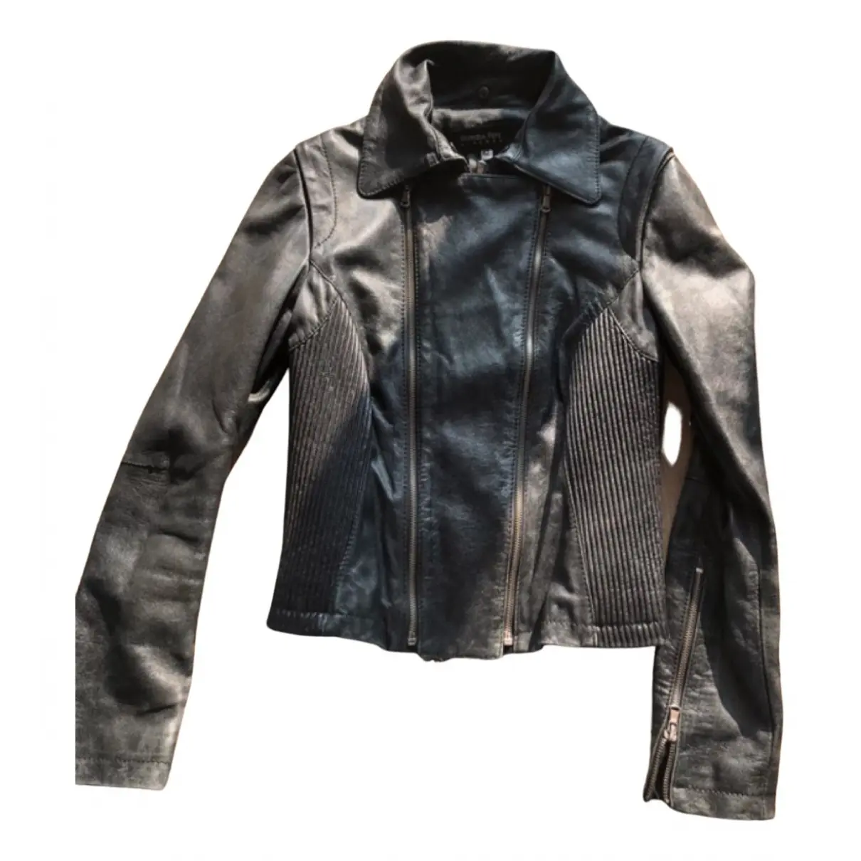Leather biker jacket Patrizia Pepe