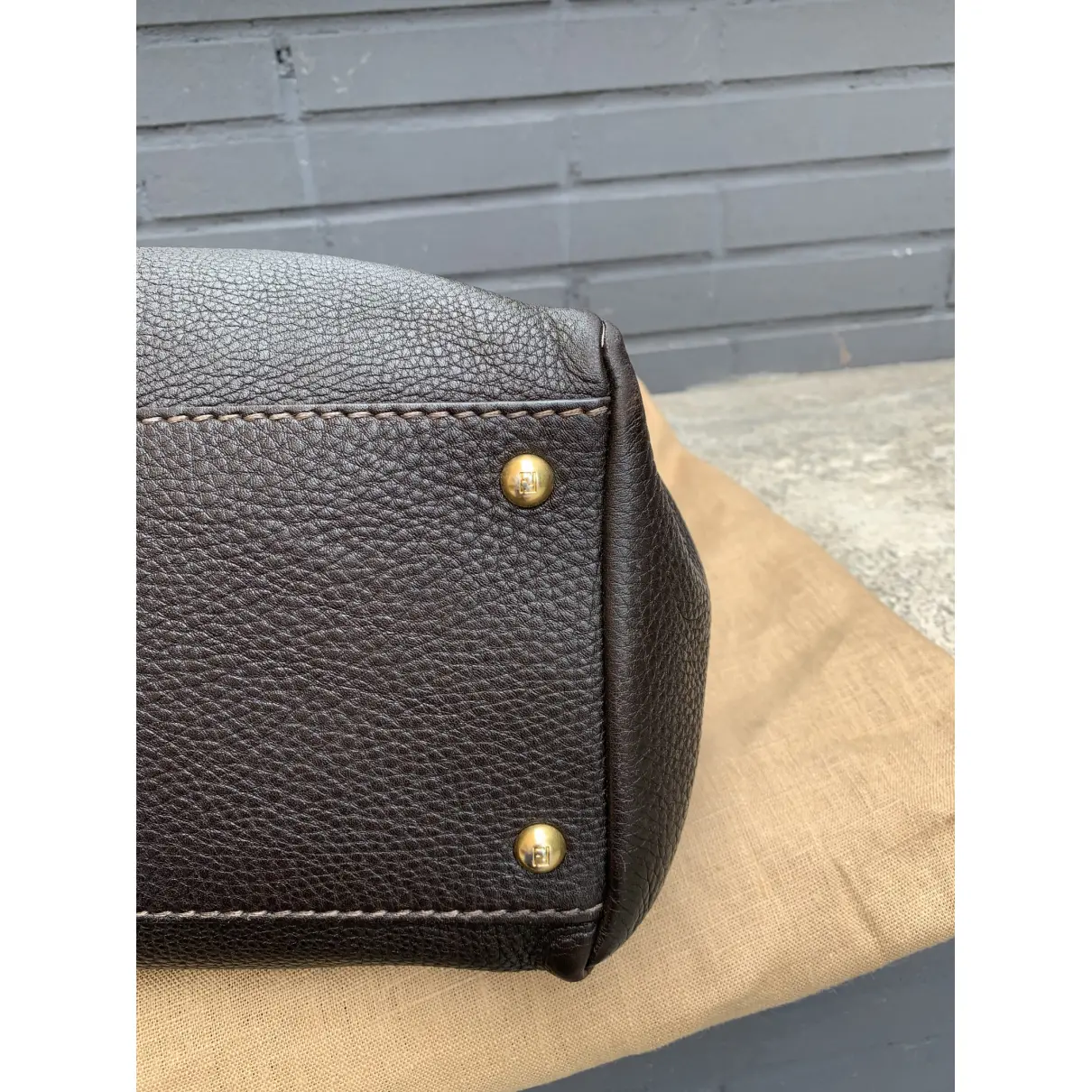 Peekaboo leather handbag Fendi - Vintage