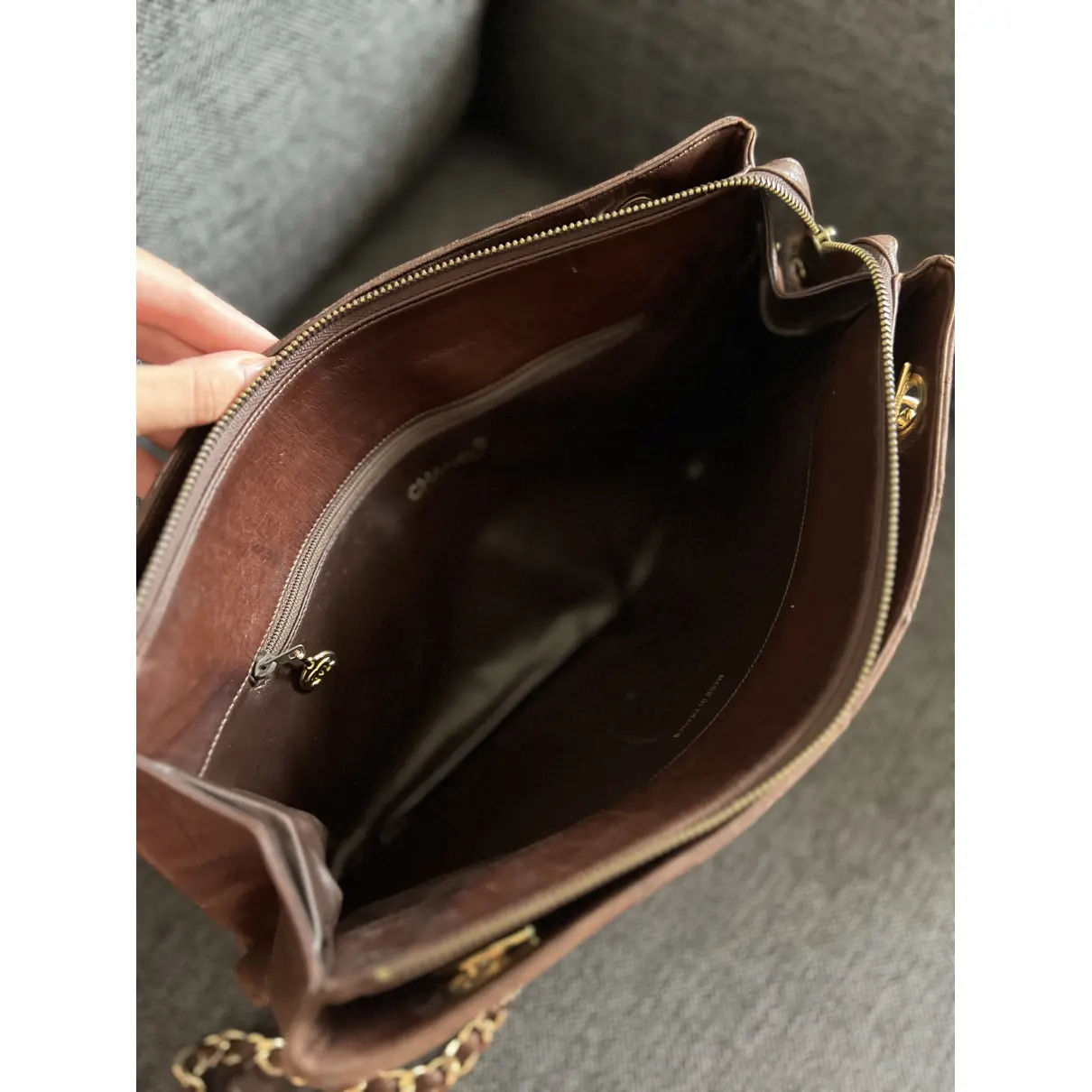 Petite Shopping Tote leather handbag Chanel - Vintage