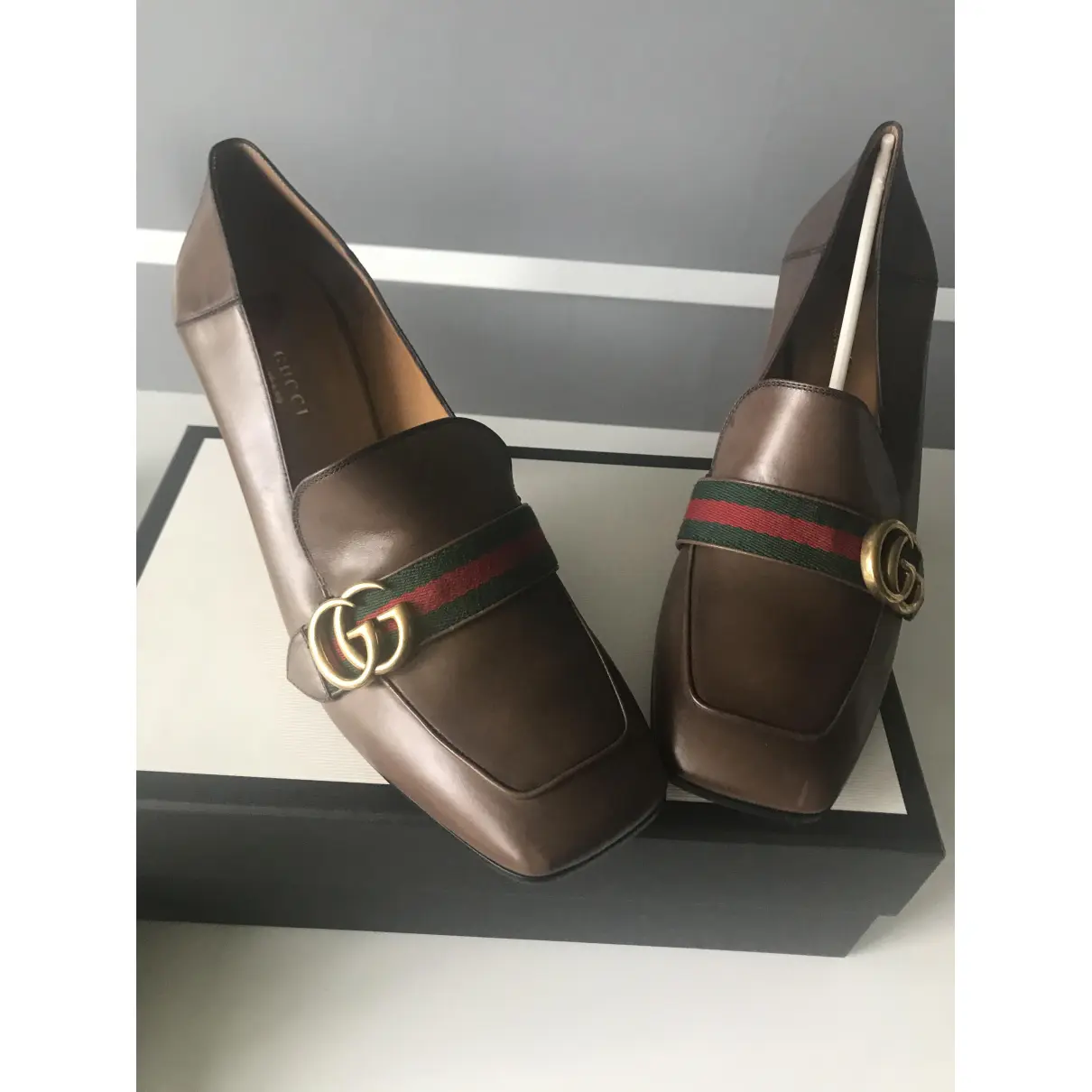 Buy Gucci Peyton leather heels online