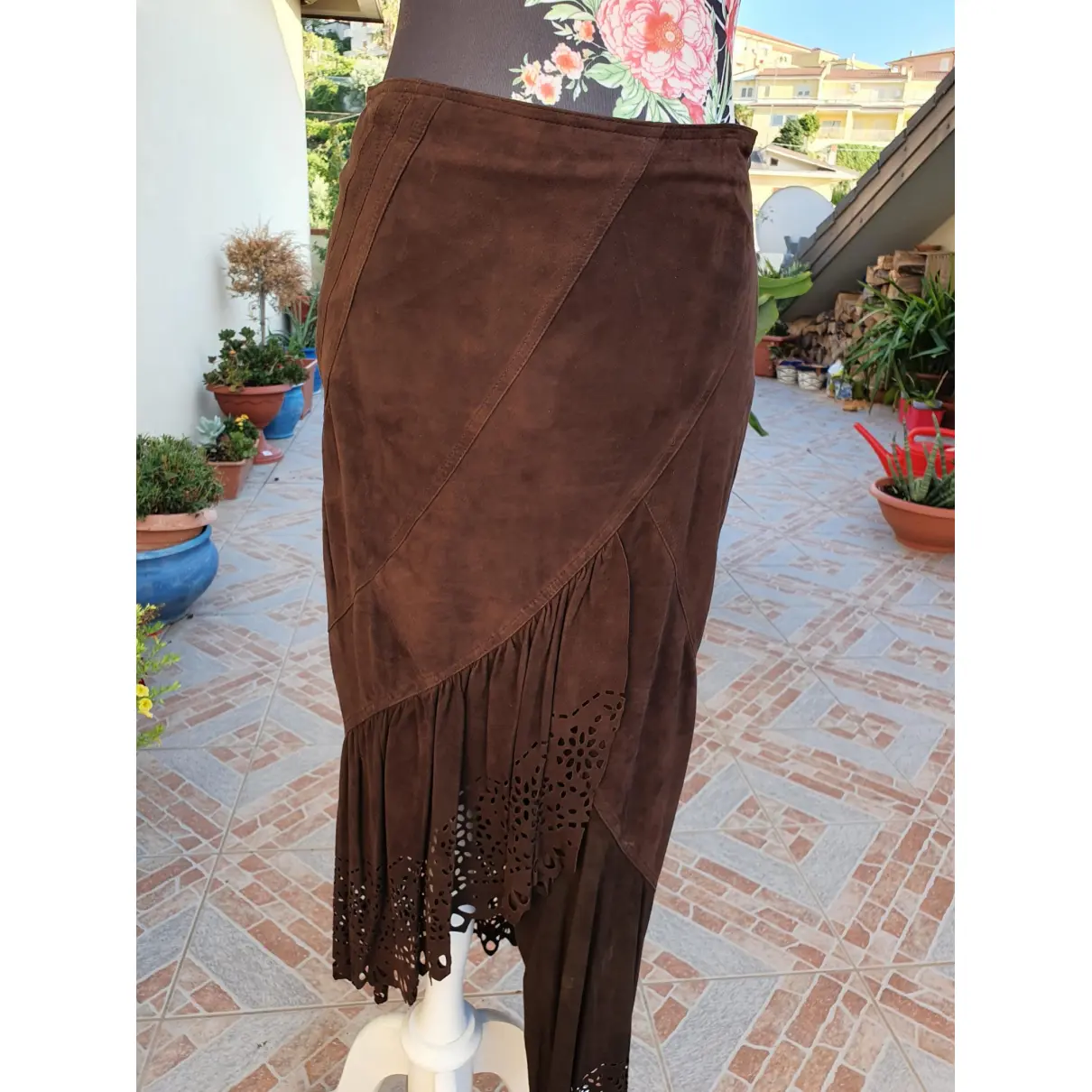 Leather maxi skirt Pinko