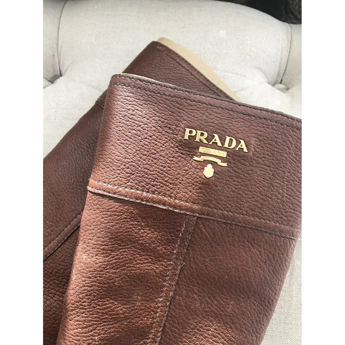 Prada Leather riding boots for sale