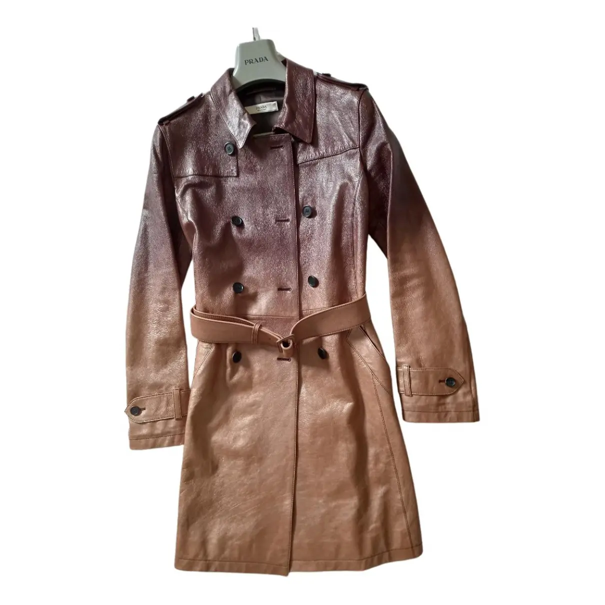 Leather trench coat Prada