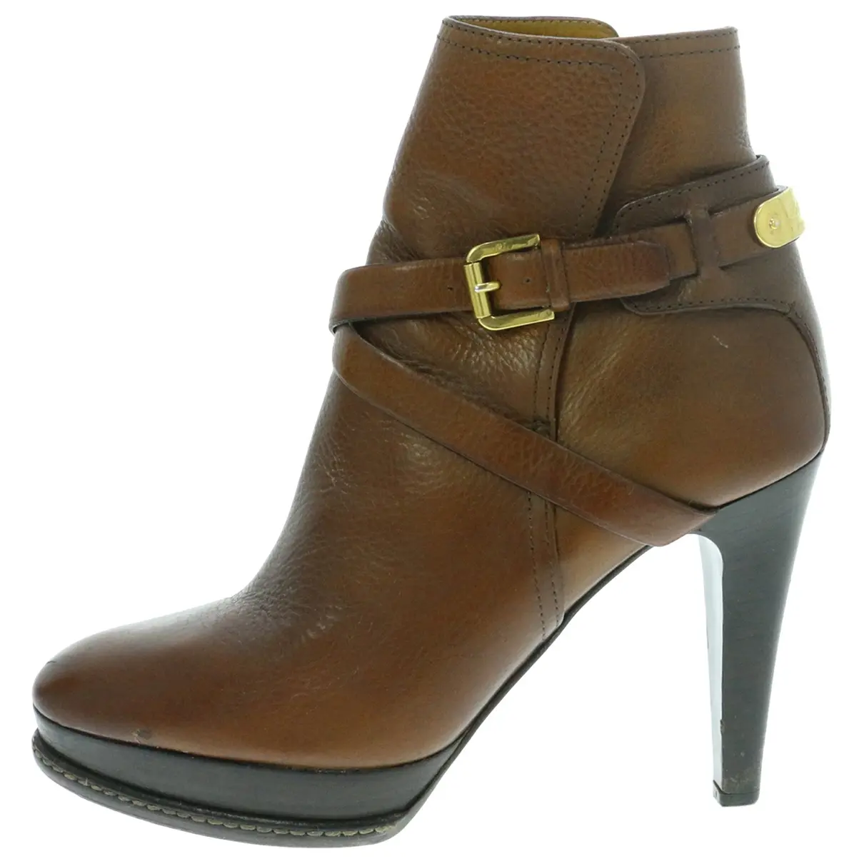 Leather buckled boots Ralph Lauren Collection