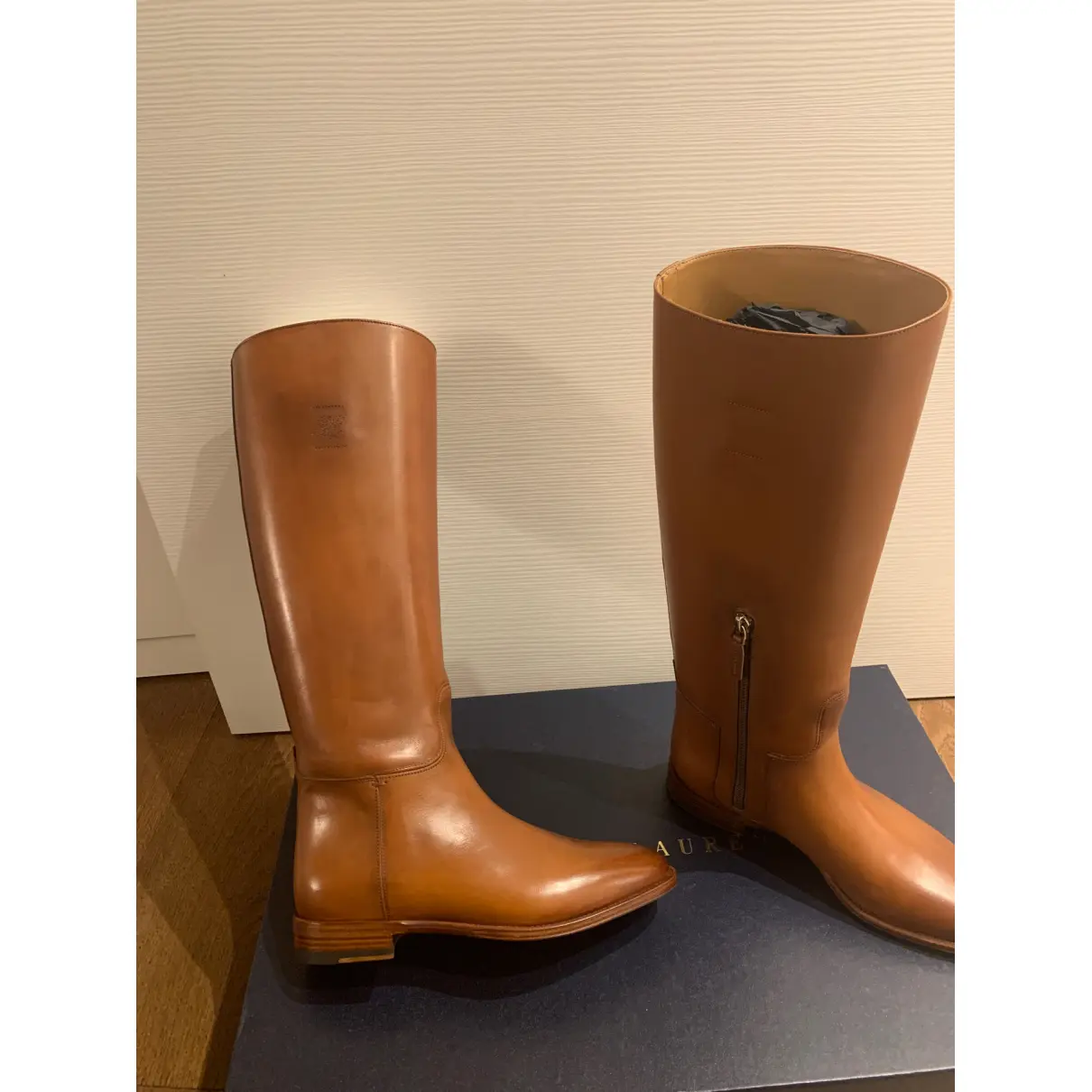 Buy Ralph Lauren Collection Leather riding boots online