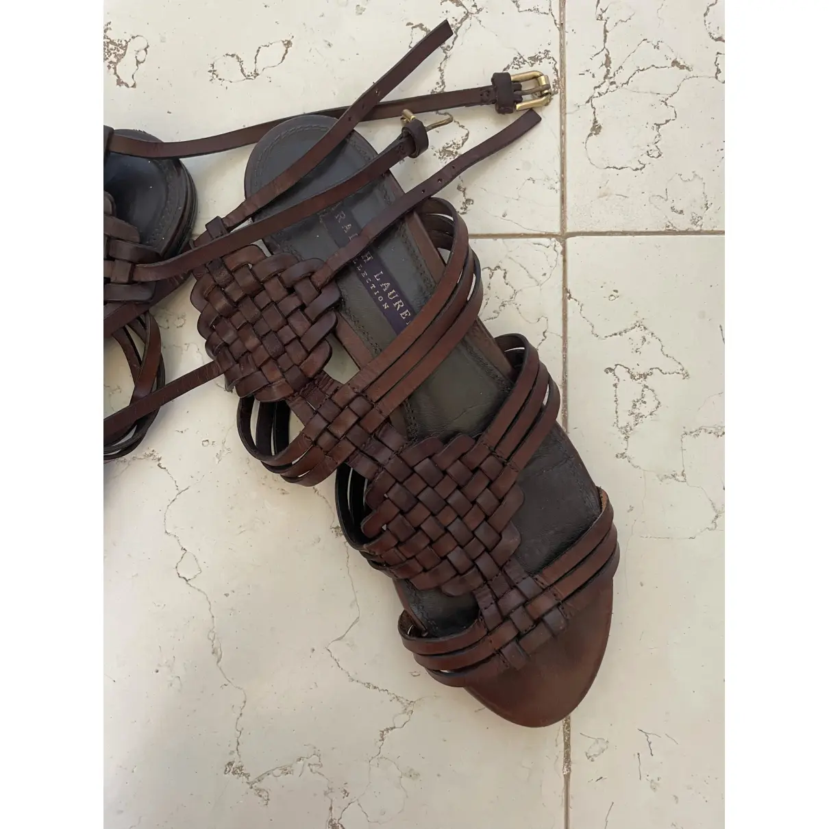 Leather sandal Ralph Lauren Collection