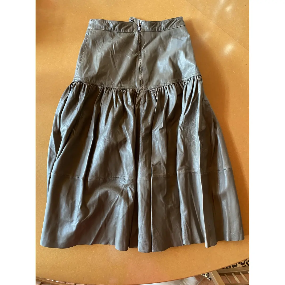 Reiss Leather mid-length skirt for sale