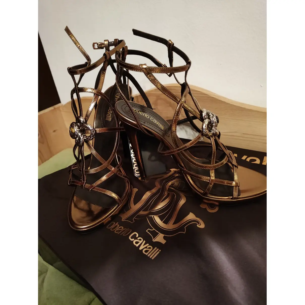 Leather sandals Roberto Cavalli