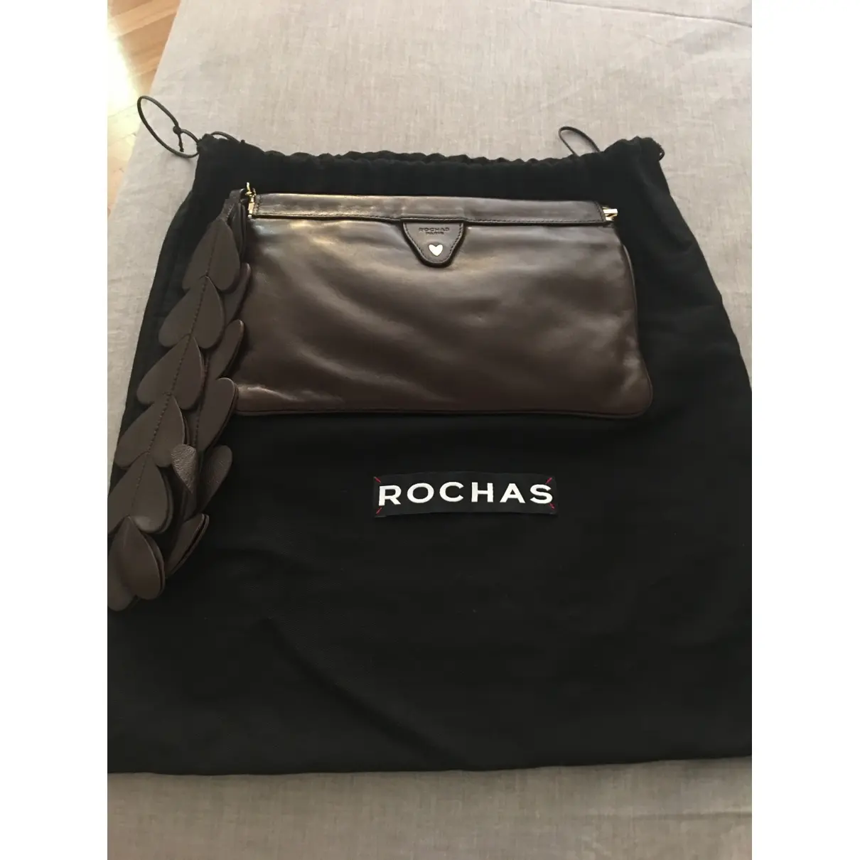 Rochas Leather clutch bag for sale