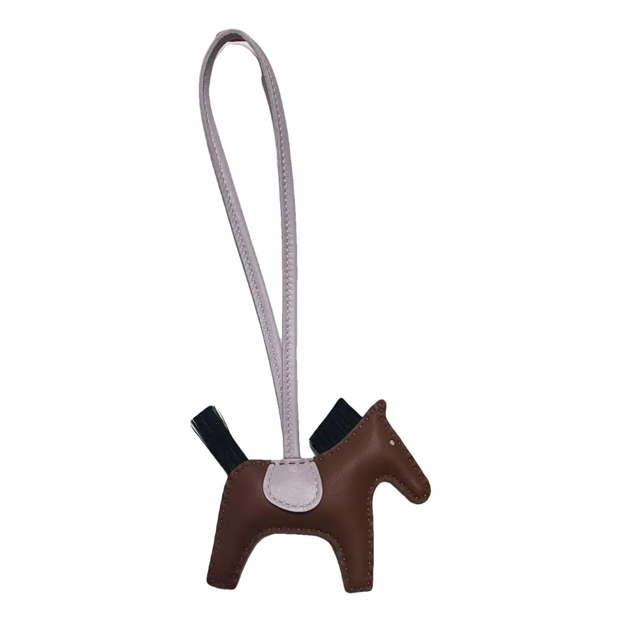 Rodeo leather bag charm