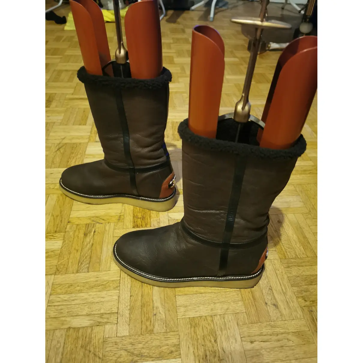 Leather snow boots Salvatore Ferragamo