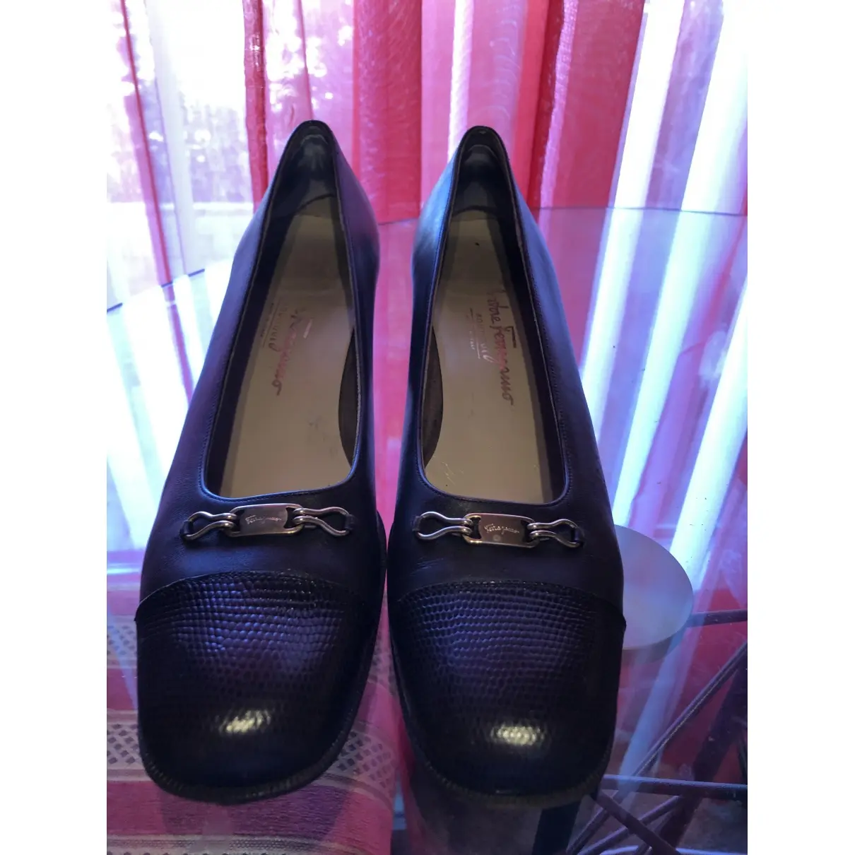 Salvatore Ferragamo Leather heels for sale - Vintage