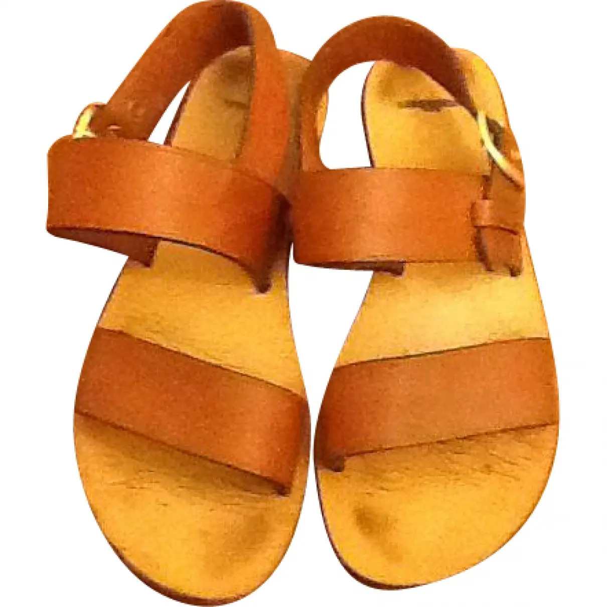 Brown Leather Sandals Laurence Dolige