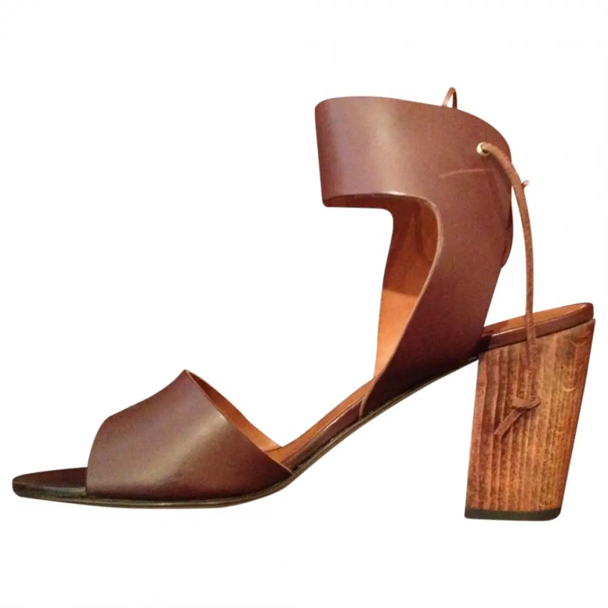Brown Leather Sandals Michel Vivien