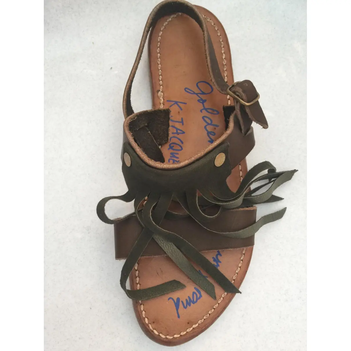 Buy Golden Goose Brown Leather Sandals online