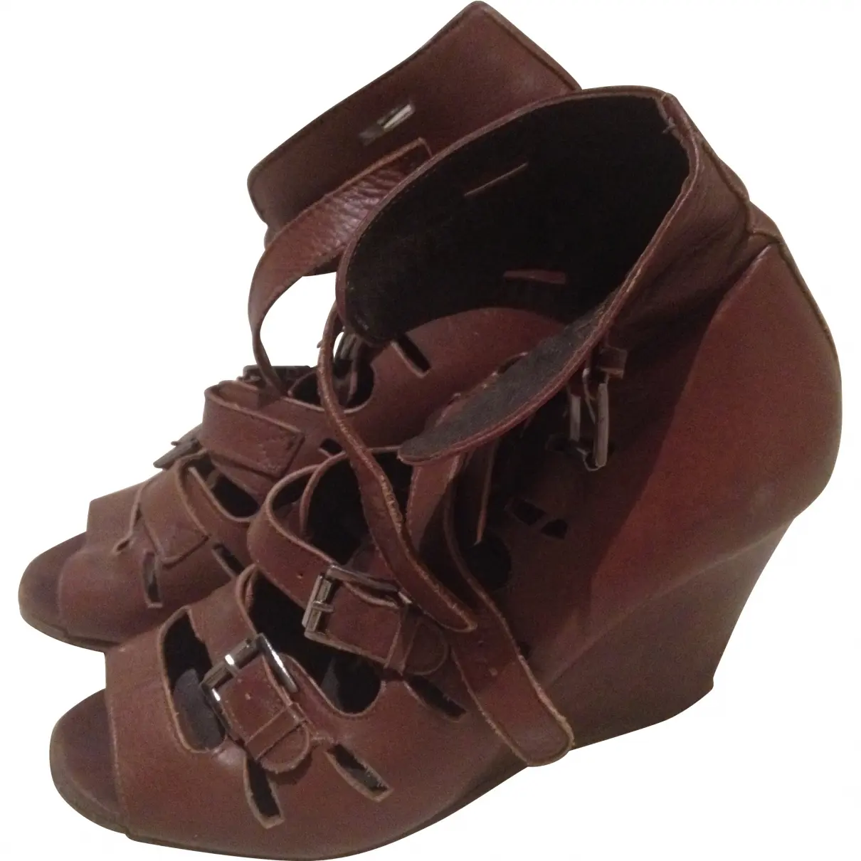 Brown Leather Sandals Surface To Air