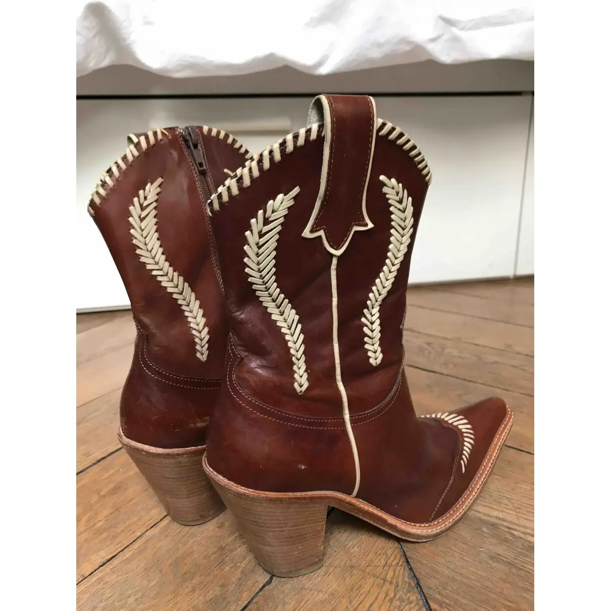 Leather cowboy boots Sartore