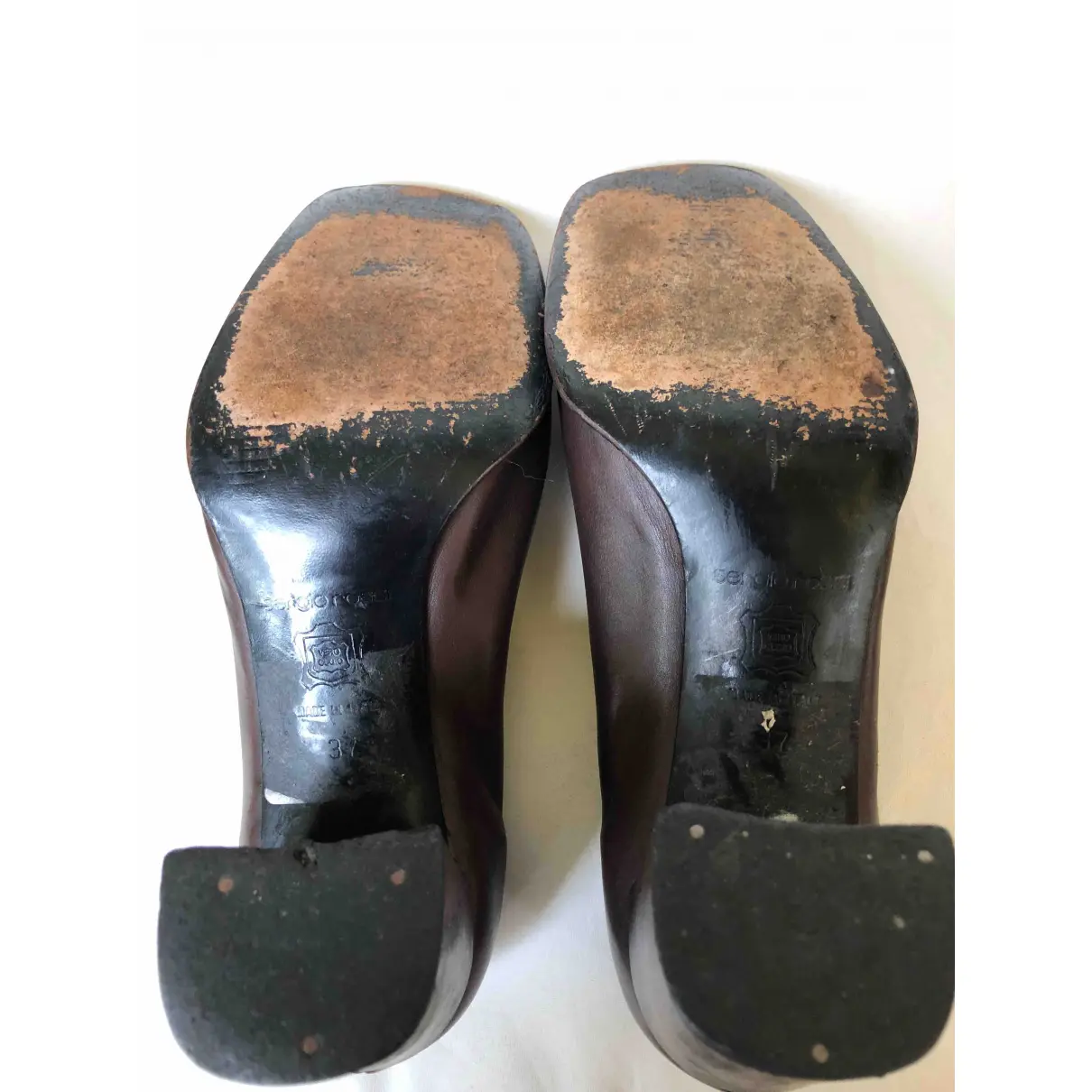 Leather heels Sergio Rossi - Vintage