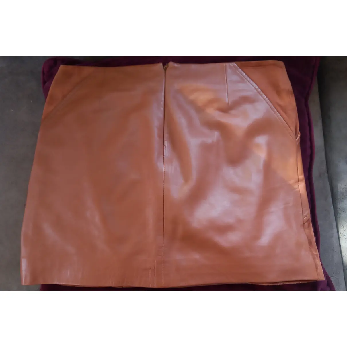 Buy Sézane Leather mini skirt online