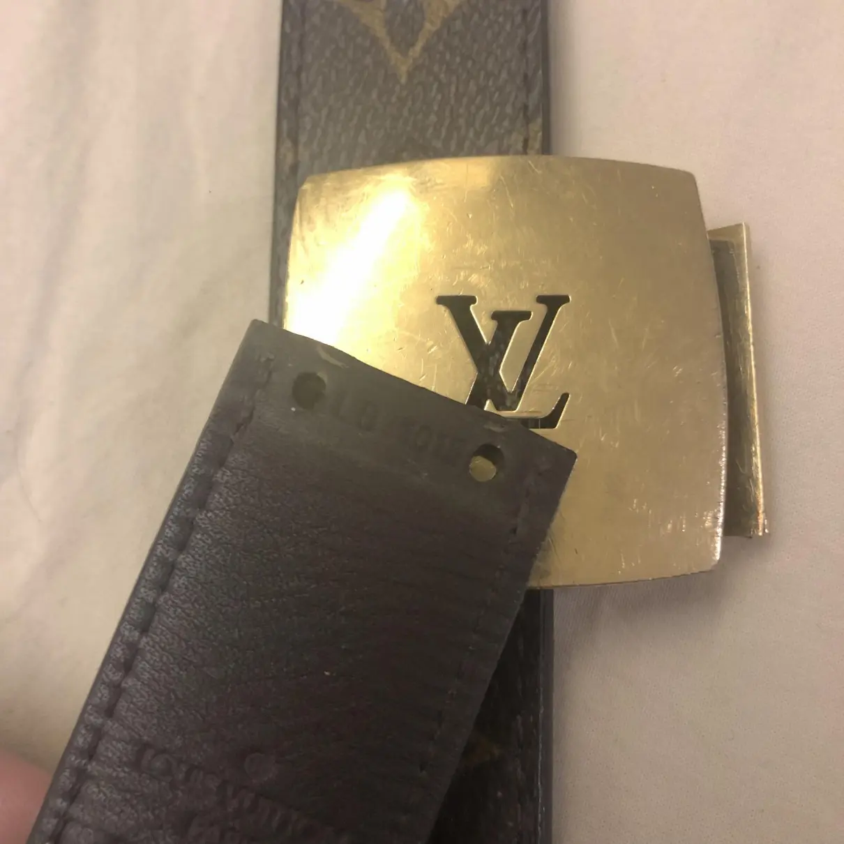 Shape leather belt Louis Vuitton