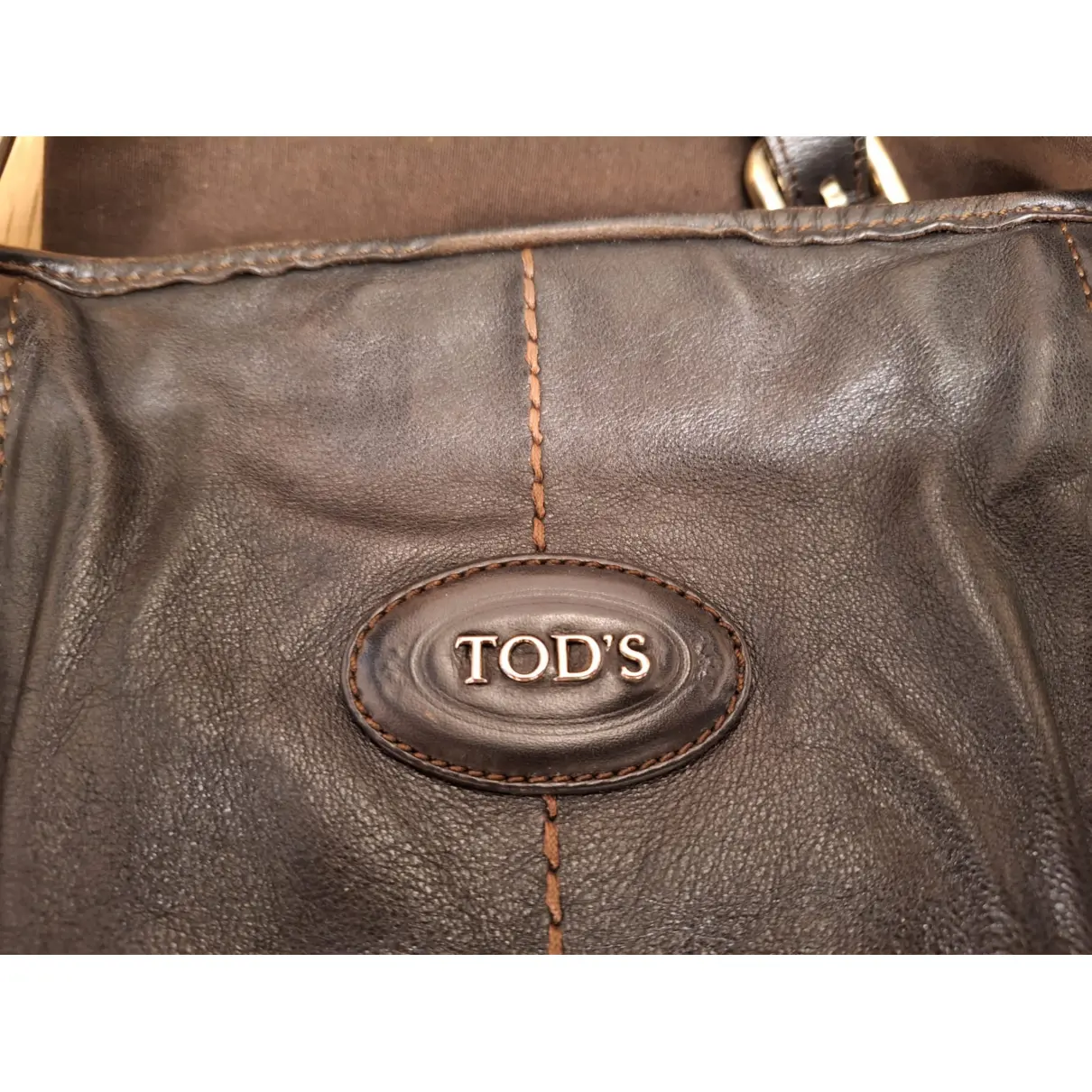 Shopping Media leather tote Tod's