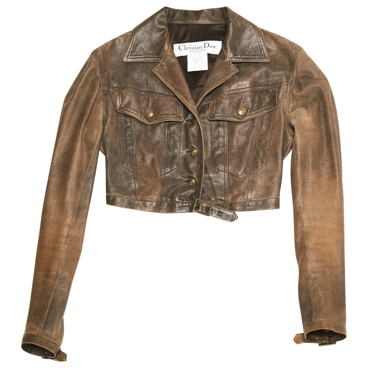 Leather short vest Christian Dior - Vintage