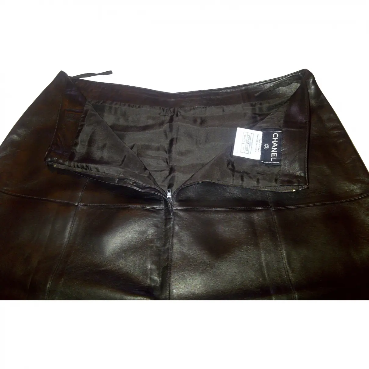 Buy Chanel Brown Leather Skirt online